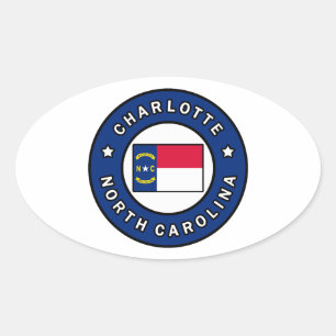 Adesivo Oval Charlotte North Carolina