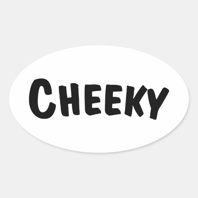 Adesivo Oval Cheeky (Frente)