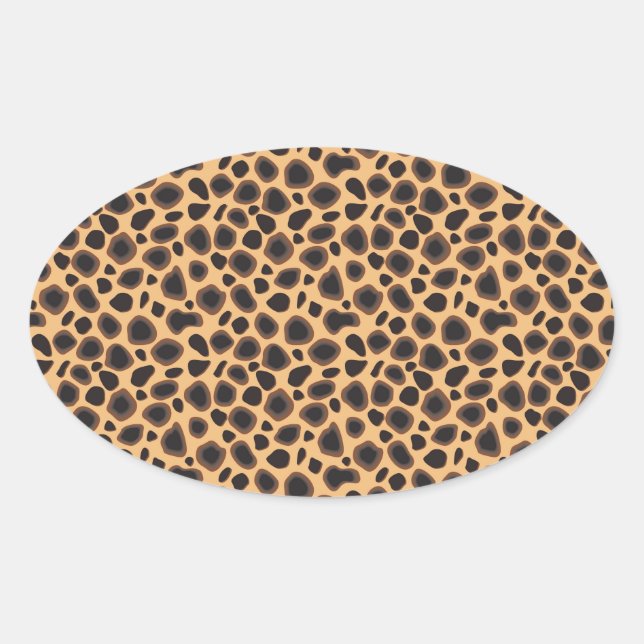 Adesivo Oval Cheetah Pattern (Frente)
