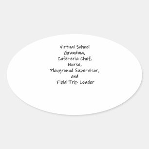 Adesivo Oval Chef de Café da Vovó da Escola Virtual