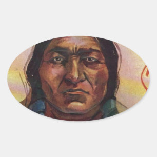 Adesivo Oval Chefe Sitting Bull