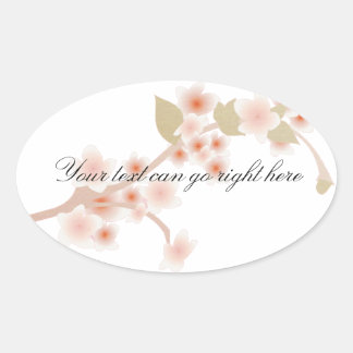 Adesivo Oval Cherry Blossom Oval