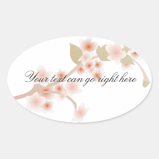 Adesivo Oval Cherry Blossom Oval (Frente)