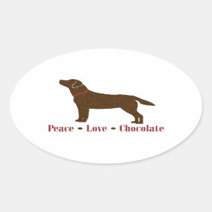 Adesivo Oval Chocolate Lab Paz Chocolate