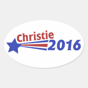 Adesivo Oval Chris Christie 2016