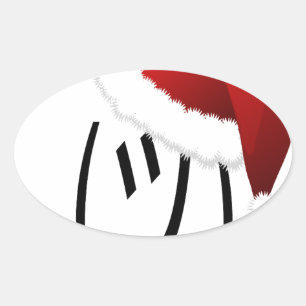 Adesivo Oval christmas shrug emoji