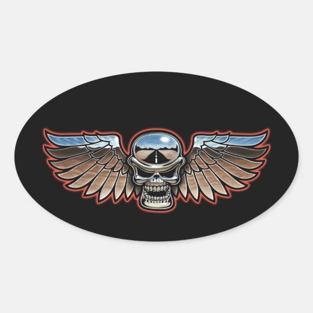 Adesivo Oval Chromeboy Wings (Frente)