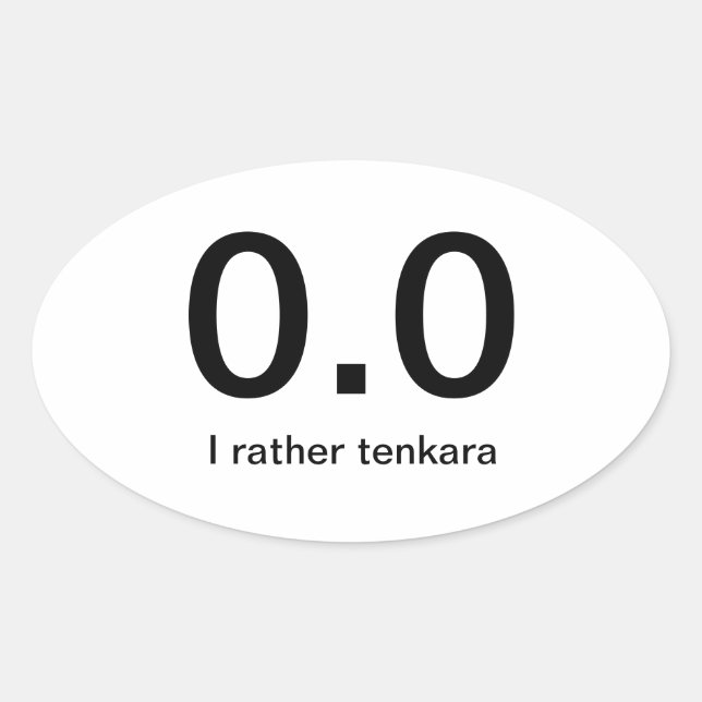 Adesivo Oval chupa corridas - tenkara (Frente)