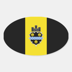 Adesivo Oval Cidade do Sticker Pittsburgh