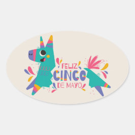 Adesivo Oval Cinco De Mayo Oval Sticker