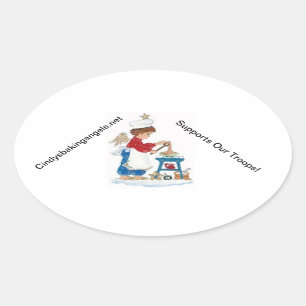 Adesivo Oval Cindy's Baking Angels Stickers!