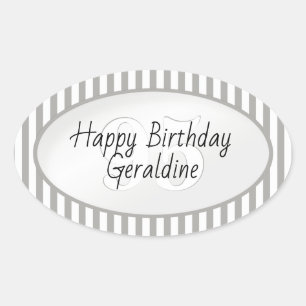 Adesivo Oval Cinzas de idade sutil/Padrão de distribuição simpl