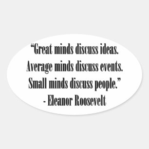 Adesivo Oval Citações de Eleanor Roosevelt