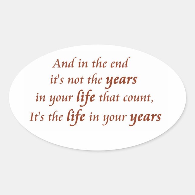 Adesivo Oval Citações inspiradoras e afirmações de novidade (Frente)