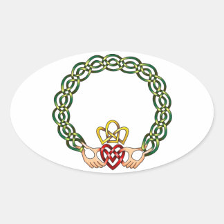 Adesivo Oval Claddagh