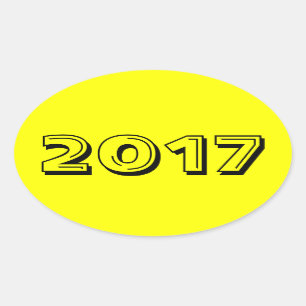 Adesivo Oval Classe de 2017 Yellow Oval Sticker by Janz