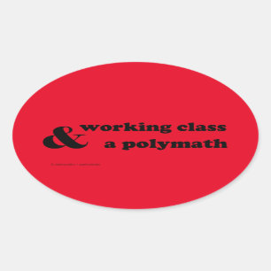 Adesivo Oval "Classe de trabalho e polimatemática"