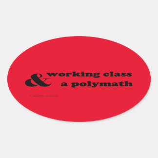 Adesivo Oval "Classe de trabalho e polimatemática"