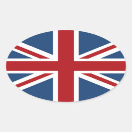 Adesivo Oval Classic Union Jack UK Flag