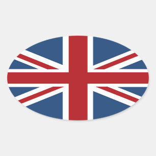 Adesivo Oval Classic Union Jack UK Flag