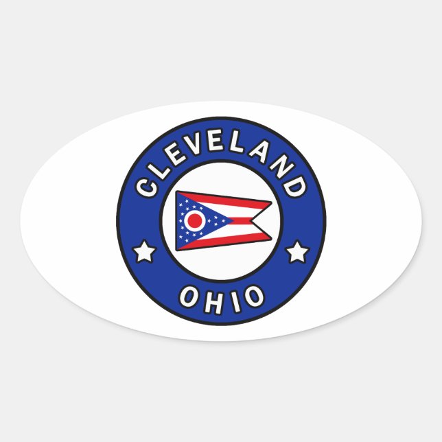Adesivo Oval Cleveland Ohio (Frente)
