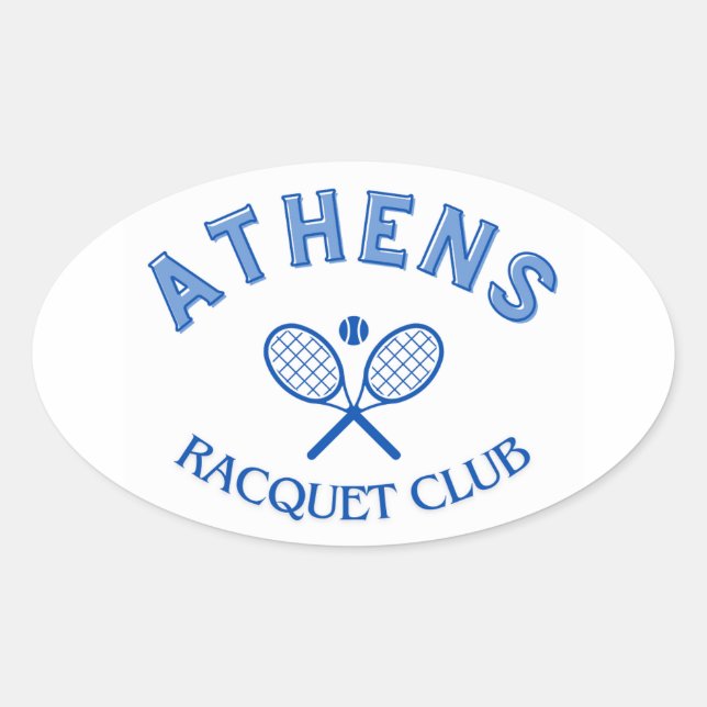 Adesivo Oval Clube Racquet Atenas (Frente)