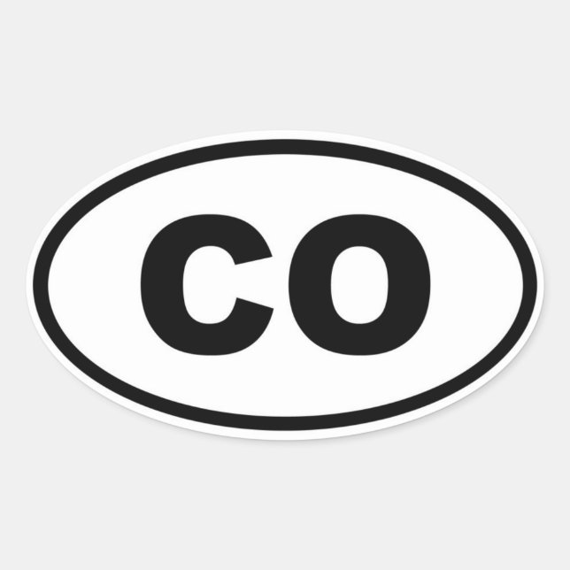 Adesivo Oval CO Colorado (Frente)
