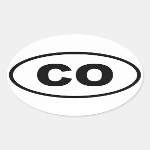 Adesivo Oval CO Colorado