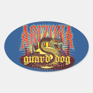 Adesivo Oval Cobra do Arizona em Guarda