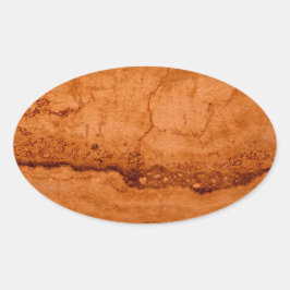 Adesivo Oval Cobre Canyon Granite, dourado âmbar Montanhas Sedo