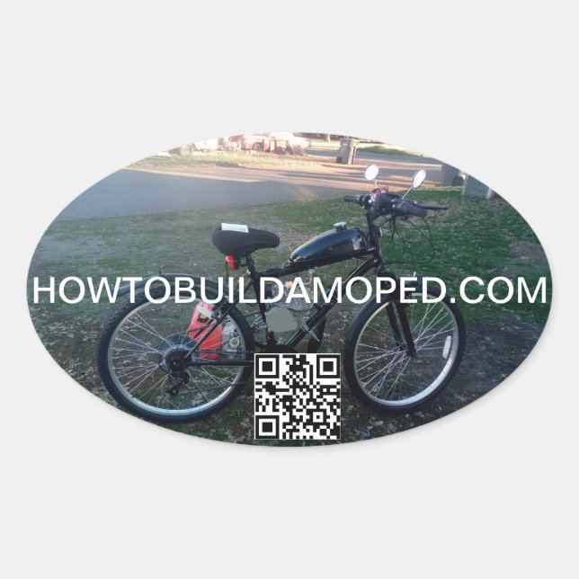 Adesivo Oval cobrir de embreagem de 2 degraus Decal 80cc 66cc 4 (Frente)