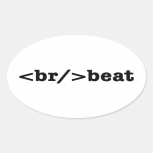 Adesivo Oval código do HTML do breakbeat