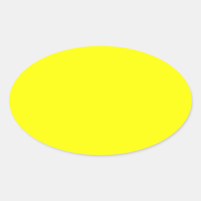 Adesivo Oval Código hex amarelo neon FFFF01 (Frente)