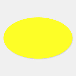 Adesivo Oval Código hexadecimal amarelo neon FFFF01