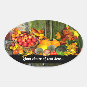 Adesivo Oval Colheita do Ecrã de Oval