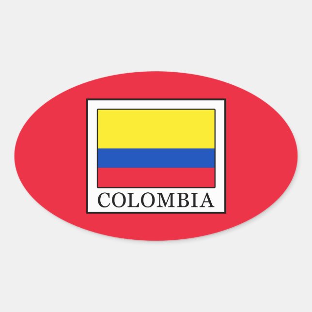 Adesivo Oval Colômbia (Frente)