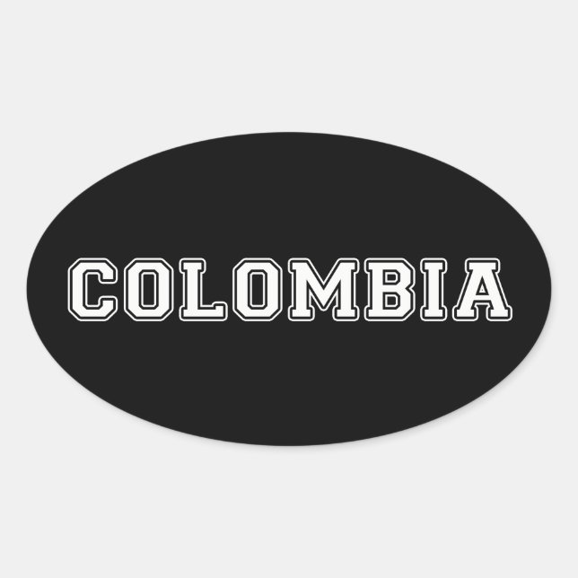 Adesivo Oval Colômbia (Frente)