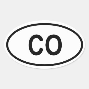 Adesivo Oval Colorado "CO "