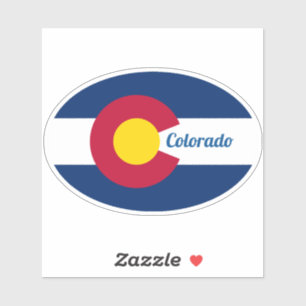 Adesivo Oval Colorado Flag