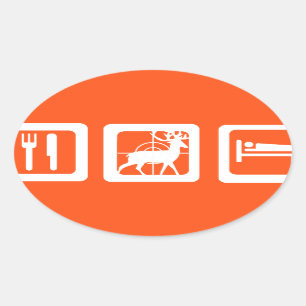 Adesivo Oval Coma a Caça do Sono