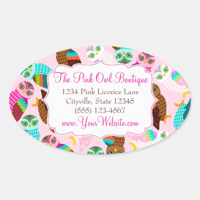 Adesivo Oval Como Agora Corujas Pequenas? (Frente)