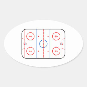 Adesivo Oval Companheiro do jogo de hóquei do diagrama da pist