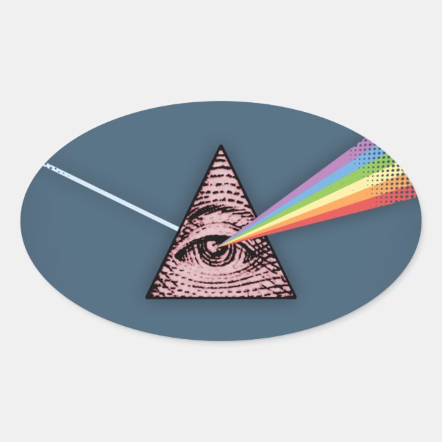 Adesivo Oval Conjuntivite Illuminatis (Frente)