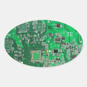 Adesivo Oval Conselho do Circuito do Conjunto PCB Verde do Circ