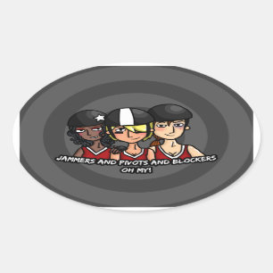 Adesivo Oval Construtores dos pivôs dos jammer oh meus