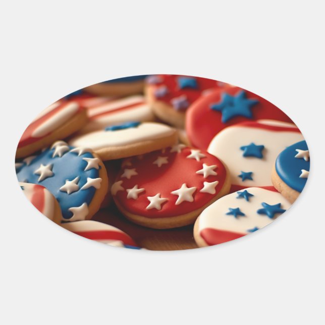 Adesivo Oval Cookies da Liberdade (Frente)