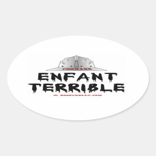 Adesivo Oval Coonass, terrível de Enfant, Roughneck, óleo, g