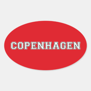 Adesivo Oval Copenhague Dinamarca