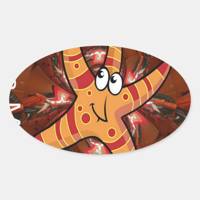 Adesivo Oval Cor na execução (Frente)