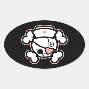 Adesivo Oval Coração do RN da zorra